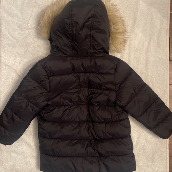 Old Navy black hooded jacket with faux fur - Picture 3 of 3